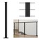 Muzata 42" Black Cable Railing Post Surface Mount Level Drilled PS02 BH4L