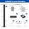 Muzata 42" Black Cable Railing Post Surface Mount Level Drilled PS02 BH4L