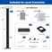 Muzata 42" Black Cable Railing Post Surface Mount Level Drilled PS02 BH4L