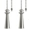 Akahttbn Ceiling Fan Pull Chain Ornaments Extension 12 Inches Fan Pulls Set For Ceiling Light Lamp Fan Chain Trophy Pull Chain Silver Fan Pulls 2 Pcs