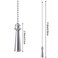 Akahttbn Ceiling Fan Pull Chain Ornaments Extension 12 Inches Fan Pulls Set For Ceiling Light Lamp Fan Chain Trophy Pull Chain Silver Fan Pulls 2 Pcs