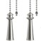 Akahttbn Ceiling Fan Pull Chain Ornaments Extension 12 Inches Fan Pulls Set For Ceiling Light Lamp Fan Chain Trophy Pull Chain Silver Fan Pulls 2 Pcs