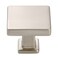 KOOFIZO 10 Pack Brushed Nickel Cabinet Knobs, Square Single Hole Pulls K08
