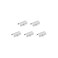 D-Line Medium Cable Raceway Connector, for use with 1.18" (W) x 0.59" (H) Cable Cover - 5-Pack, White
