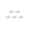 D-Line Medium Cable Raceway Connector, for use with 1.18" (W) x 0.59" (H) Cable Cover - 5-Pack, White