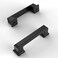 Amerdeco 10 Pack Matte Black Cabinet Pulls 3 Inch(76mm) Hole Center Kitchen Cabinet Handles Cabinet Hardware for Bathroom Drawer Pulls ZH0001