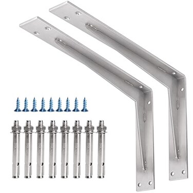 YUMORE Countertop Support Bracket, Heavy Duty 5mm L Bracket, 16x10 &mdash;2 in