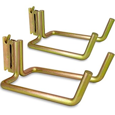 2 Pack E-Track Heavy Duty Shovel Hanger, 6" E Track Tool double J Hook