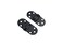 QCAA Solid Brass Table Folding Flip Top Hinge, 2-3/4"x1-3/16, Matte Black, 2 Pack, Made in Taiwan