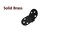 QCAA Solid Brass Table Folding Flip Top Hinge, 2-3/4"x1-3/16, Matte Black, 2 Pack, Made in Taiwan