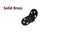 QCAA Solid Brass Table Folding Flip Top Hinge, 2-3/4"x1-3/16, Matte Black, 2 Pack, Made in Taiwan