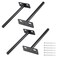 Luomorgo 5 Inch Floating Shelf Bracket, 4 Pcs, Black Blind Shelf Support