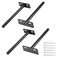 Luomorgo 5 Inch Floating Shelf Bracket, 4 Pcs, Black Blind Shelf Support