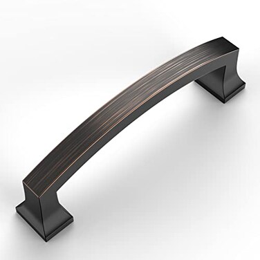 Amerdeco 10 Pack Oil Rubbed Bronze 4 Inch(102mm) Hole Centers Kitchen Cabinet Pulls Cabinet Hardware Kitchen Handles for Cabinets Cupboard Handles Drawer Pulls ZH0009ORB