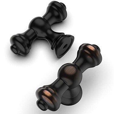 Amerdeco 10 Pack Oil Rubbed Bronze Kitchen Cabinet Knobs 2.1