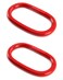 QWORK Oblong Master Link, 2 Pack, 1/2", 4400 lbs, Grade 80 Steel Heavy Duty Chain Lifting Ring, for Lifting and Rigging Applications &euro;&ldquo; Red