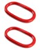QWORK Oblong Master Link, 2 Pack, 1/2", 4400 lbs, Grade 80 Steel Heavy Duty Chain Lifting Ring, for Lifting and Rigging Applications &euro;&ldquo; Red