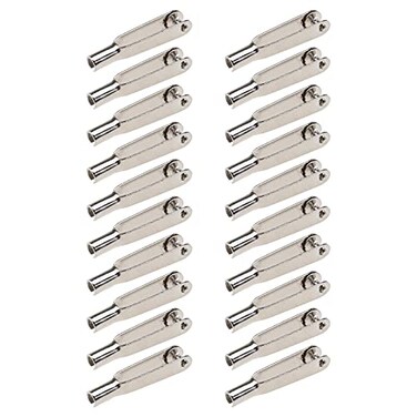 Micro Traders 20pcs Mini Snap Links M3 Thread Clip Self-Locking Metal Clevis Clips Fixing Wing for Remote Control Model Airplanes Electric Plane