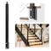 Muzata 36" Black Side Mount Cable Railing Post Angle Drilled PF01 BB4S