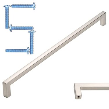 KOOFIZO 5 Pack 10 in Brushed Nickel Cabinet Pulls, Drawer Handles 1816