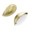 Goldenwarm 10 Pack Light Brass Bin Cup Pulls Light Brushed Gold Cabinet Pulls - LS0313BB76 Gold Cup Drawer Pulls Dresser Pulls Kitchen Furniture Hardware Closet Door Pulls, 3in Hole Centers