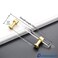 Goldenwarm 5 Pack Gold Kitchen Cabinet Hardware Acrylic Drawer Pulls - LS9165GD90 Modern Cabinet Handles Lucite Drawer Pulls Dresser Handle Bar Pull Drawer Handles