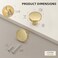 Goldenwarm 25Pack Brushed Gold Cabinet Knobs