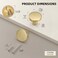 Goldenwarm 25Pack Brushed Gold Cabinet Knobs