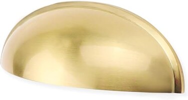 Goldenwarm 20 Pack 3 in Light Brass Bin Cup Pulls Brushed Gold Cabinet Pulls Gold Cup Drawer Dresser Hardware Closet Door Pulls