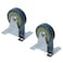 Luomorgo 4 Inch Heavy Duty Rubber Fixed Caster Wheels, 2 Pcs