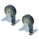 Luomorgo 4 Inch Heavy Duty Rubber Fixed Caster Wheels, 2 Pcs