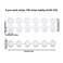 Outus 150 Strips 900 Pots Empty Paint Strips Paint Cup Pots with Lids, 3 ml