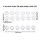 Outus 150 Strips 900 Pots Empty Paint Strips Paint Cup Pots with Lids, 3 ml