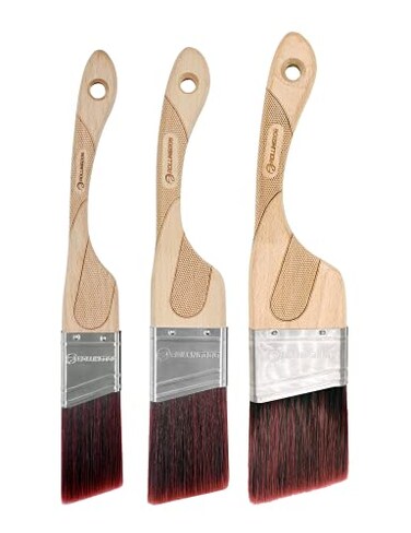 ROLLINGDOG 3Pcs Angled Paint Brush (1.5",2",2.5")