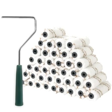 Mister Rui 40 Pack 4 Inch Microfiber Paint Roller Covers with Frame
