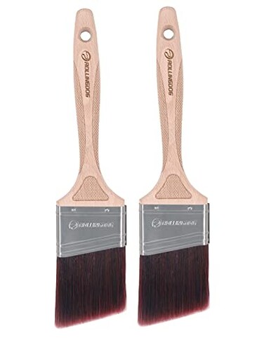 ROLLINGDOG 2.5 Inch Angled Paint Brushes for Walls (2 Pack)