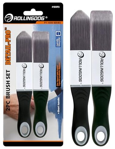 ROLLINGDOG Paint Brush for Trim Edging Paint Brush 2PC