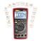 6000 Counts TRMS Auto Ranging Digital Multimeter, Red