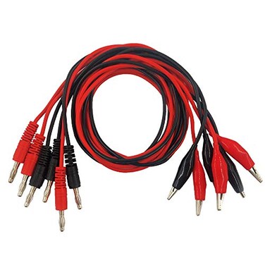 MCIGICM TL-16 Banana to Large Alligator Test Lead Set, 6 Pcs