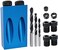 14PCS Pocket Hole Jig Drill Kit,15 Degree Dowel Drill Joinery Kit,Including 6/8/10mm Drill Bits,Drill,Stoppers,Sleeves,Hex Key, Woodwork Guides Joint Angle Tool