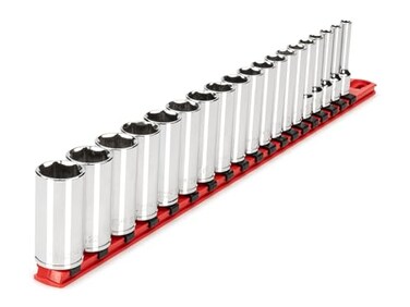TEKTON 3/8 Inch Drive 6-Point Socket Set, 19-Piece SHD91114