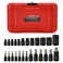 CASOMAN 25 Piece Torx Bit Socket and External Socket Set, 13 Star Socket Bits (T8- T60)&amp; 12 Female E-Torx Sockets (E4-E22)