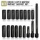 AVID POWER 18pcs 1/2 &euro; Drive Impact Socket Set 10-24mm Metric Sizes Sockets