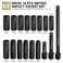AVID POWER 18pcs 1/2 &euro; Drive Impact Socket Set 10-24mm Metric Sizes Sockets