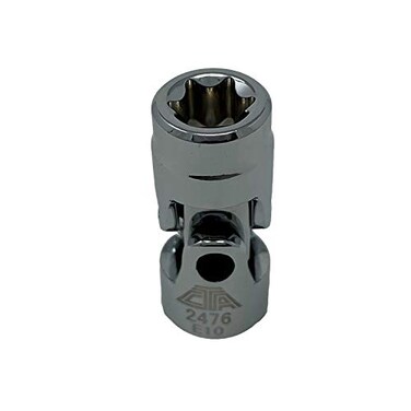 CTA Tools 2476 E10 Star Socket with U-Joint: Low-Profile 1/4" Drive E-Torx Socket, Compatible with BMW &amp; Mercedes-Benz, Hard-to-Reach Fasteners
