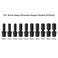 CASOMAN 10 PCS 1/2" Drive Deep Universal Impact Socket Set, Metric,10-19mm