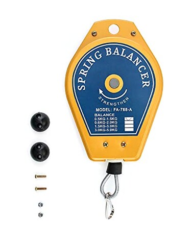 QWORK Spring Balancer, 1.1lbs - 3.3lbs Bearing Retractable Tool Fixture Holder for Assembly-line