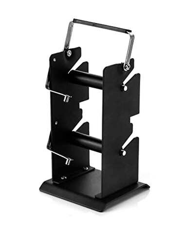 QWORK Dual Solder Dispenser Reel Solder Reel Stand, Adjustable Roll Holder Reel Dispenser, Spool Feeder Welding Tool