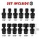 CASOMAN 12 Pieces 3/8-Inch Drive Shallow Universal Impact Socket Set, SAE, 5/16"-1", CR-MO, Swivel Socket