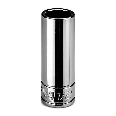 Capri Tools 1/2 in. Deep Socket, 1/4 in. Drive, 12-point, SAE